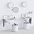 Cielo Elle: Oval and Round Washbasins 3D model small image 3