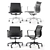 Sleek Eames Aluminum Management Chair 3D model small image 1