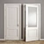 Cream Classic Interior Doors 3D model small image 1