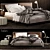 Elegant Minotti Tatlin Bed 3D model small image 1