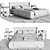 Elegant Alys Bed by B & B Italia 3D model small image 3