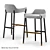 Stellar Blink Bar Stool: Modern Art Deco Design 3D model small image 4