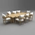 Elegant Teak Outdoor Set: Balmin 3D model small image 1