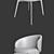 Elegant Dining Set: Lema Chair, Mid-Century Table, Chandelier 3D model small image 2