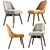 West Elm Mid-Century Dining Chair Set 3D model small image 1