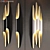 Coltrane Modern Brass Wall Sconce 3D model small image 1