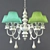 

Colorful Round Chandelier 3D model small image 1