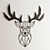 Rustic Loft Deer Wall Decor 3D model small image 1