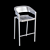 Sleek Emeco Soso Stool 3D model small image 1