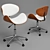 Malmo Black Wood Office Chair 3D model small image 1