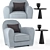 Elegant Baxter Armchair 3D model small image 1