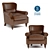 Title: Classic British Style Handmade Leather Chair 3D model small image 1