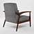 Sleek Gray Arm Chair 3D model small image 2