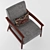 Sleek Gray Arm Chair 3D model small image 3