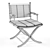 Classic Folding Director's Chair 3D model small image 3
