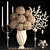 Elegant Hydrangea Dried Flower Bouquet 3D model small image 1