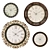 Elegant Wall Clock Collection: Royal House, M.Moskvin, Sinix 3D model small image 3