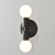 Uptown Steel Wall Sconce: Elegant Illumination 3D model small image 2