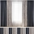 Elegant Curtain Set with 5 Design Options 3D model small image 1