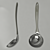 2-in-1 Kitchen Spoon: Handle and Ladle 3D model small image 1