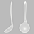 2-in-1 Kitchen Spoon: Handle and Ladle 3D model small image 2
