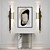 Elegant Meridiani Console with Artemest Sconce 3D model small image 1