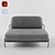 Modern Steel-Legged Pawai Sofa 3D model small image 1