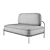 Modern Steel-Legged Pawai Sofa 3D model small image 3