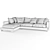 Lux Modern Corner Sofa by Lexus 3D model small image 3