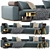 Stylish and Spacious Leonard Sofa 3D model small image 1