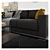 Contemporary Italian Poliform Sofa 3D model small image 2