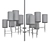 Elegant Cologne Frato Chandelier 3D model small image 3