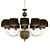 Elegant Porcelain Chandelier 3D model small image 1