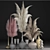 Elegant Dry Reed Bouquet 3D model small image 3