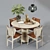 Scandinavian Dining Set: NORR11 Elephant Chair, Piet Boon OLLE Table & Hem DUSK Pendant Lamp 3D model small image 1