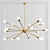 Brass Sputnik Chandelier: Modern Elegance 3D model small image 1