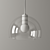 Bella Clear Double Glass Pendant 3D model small image 3