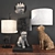 Animal Figurine Table Lamps 3D model small image 1