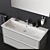 Modern Lacquered Vanity Unit with Drawers 3D model small image 2