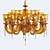 Julienne Amber Glass Chandelier - Euroluce 3D model small image 1