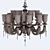 Julienne Amber Glass Chandelier - Euroluce 3D model small image 3