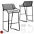 Caged Elegance: Modern Barstool with Industrial Chic Design 3D model small image 1