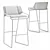 Caged Elegance: Modern Barstool with Industrial Chic Design 3D model small image 2