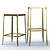 Elegant Flint Gold Bar Stools 3D model small image 1