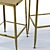 Elegant Flint Gold Bar Stools 3D model small image 2