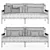 Architect Outdoor Sofa - Stylish and Comfortable 3D model small image 3