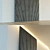 Elegant Soft Wall with Metal Moldings 3D model small image 3