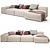 Blo Us Metal Sofa: Stylish Comfort 3D model small image 1