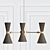 Modern Cairo Three-Arm Chandelier 3D model small image 1