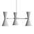 Modern Cairo Three-Arm Chandelier 3D model small image 2